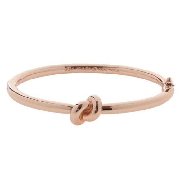 KATE SPADE Sailor's Knot hinged bangle bracelet rose gold - Picture 2 of 6